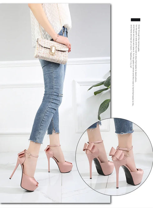 Elegant Peep Toe Platform High Heels Pumps for Women - Stylish Wedding Shoes with Stiletto Heels & Slingback Design Perfect for Brides and Special Occasions